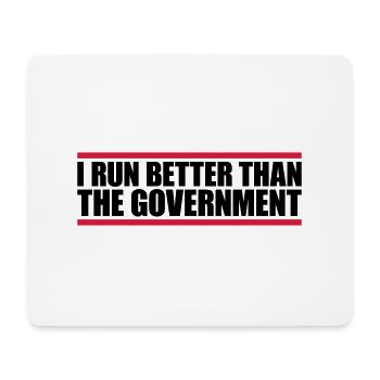 run better than government - Mouse Pad (horizontal) - white - Front
