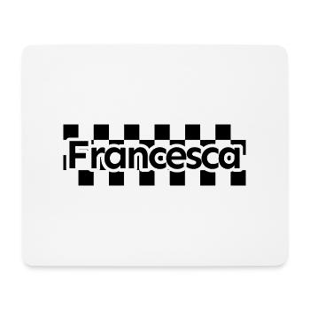 Schachbrett Text Vorname Frau Nachname Francesca - Mousepad (Querformat) - Weiß - Vorne