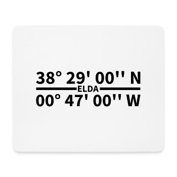 Elda Koordinaten - Mousepad (Querformat) - Weiß - Vorne
