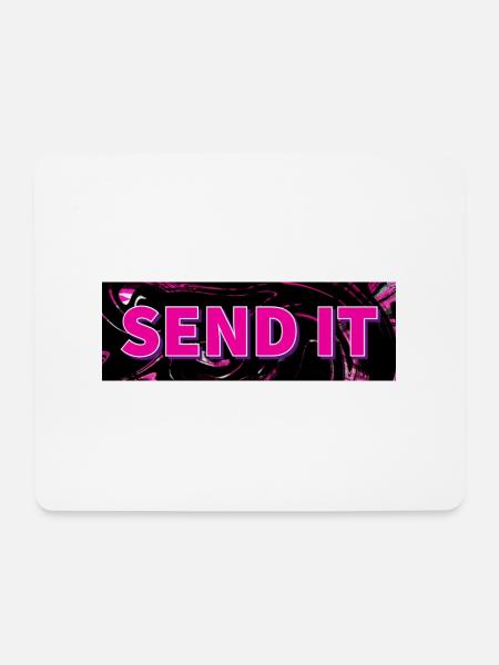 SEND IT Boxlogo - Mousepad (Querformat) - Weiß