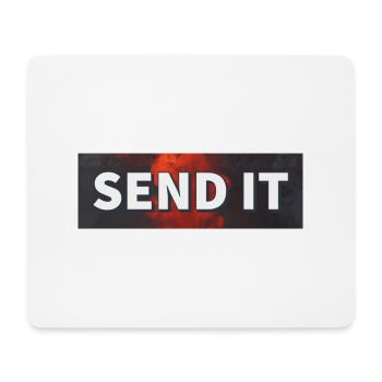 SEND IT Boxlogo - Mousepad (Querformat) - Weiß - Vorne