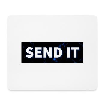 SEND IT Boxlogo - Mousepad (Querformat) - Weiß - Vorne