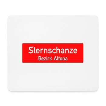 Sternschanze - Hamburg Ortsschild/Bezirksschild - Mousepad (Querformat) - Weiß - Vorne