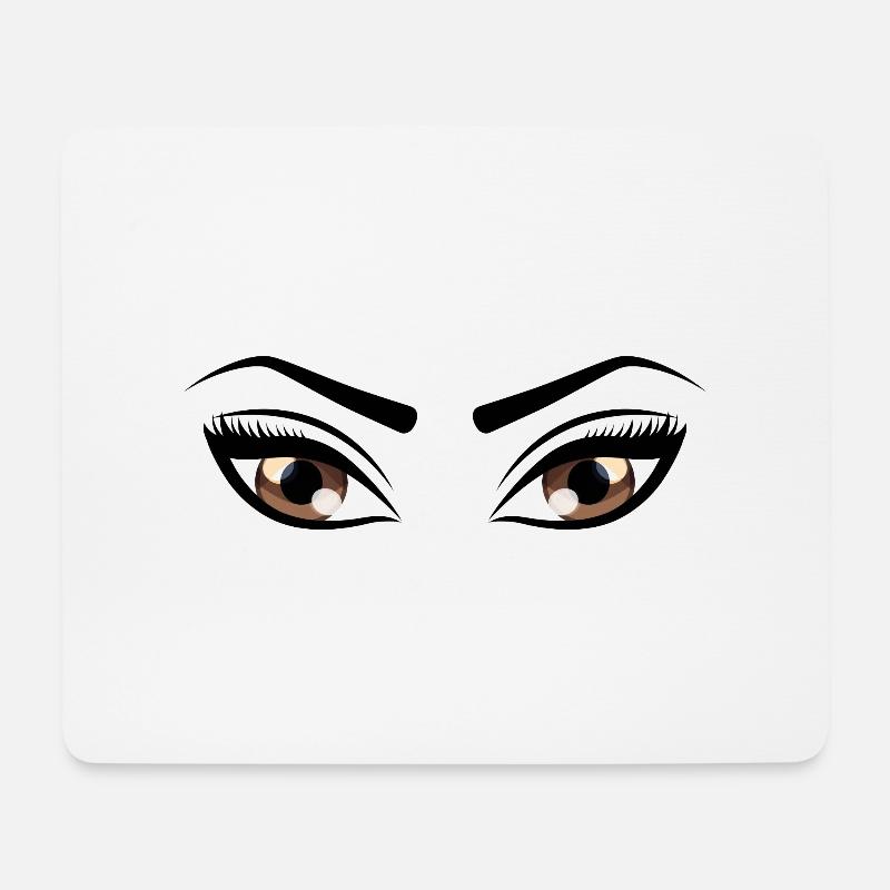 Augen - Mousepad (Querformat) - Weiß