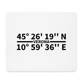 Coordonnées de Vérone - Tapis de souris (format paysage) - blanc - Devant