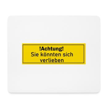 verlieben verliebt liebe Geschenk Geschenkidee - Mousepad (Querformat) - Weiß - Vorne
