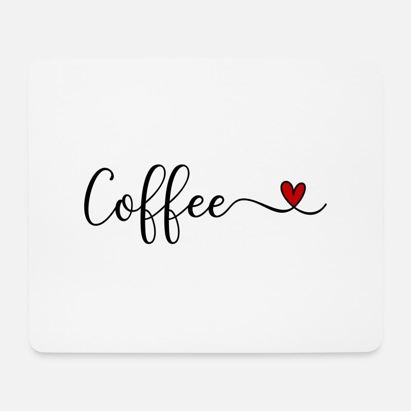 Kaffee - Mousepad (Querformat) - Weiß