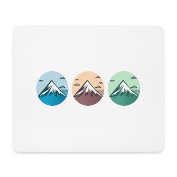 Mountain Landscape Geometric Art - Mouse Pad (horizontal) - white - Front