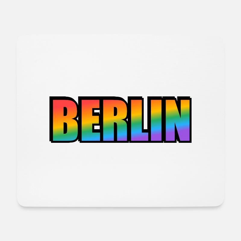 Schwules Berlin - Mousepad (Querformat) - Weiß