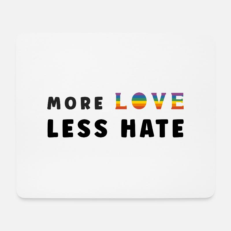 Pride Month, LGBT, Liebe mehr, weniger Hass - Mousepad (Querformat) - Weiß