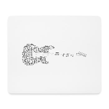 Guitar Sheet Music - Mouse Pad (horizontal) - white - Front