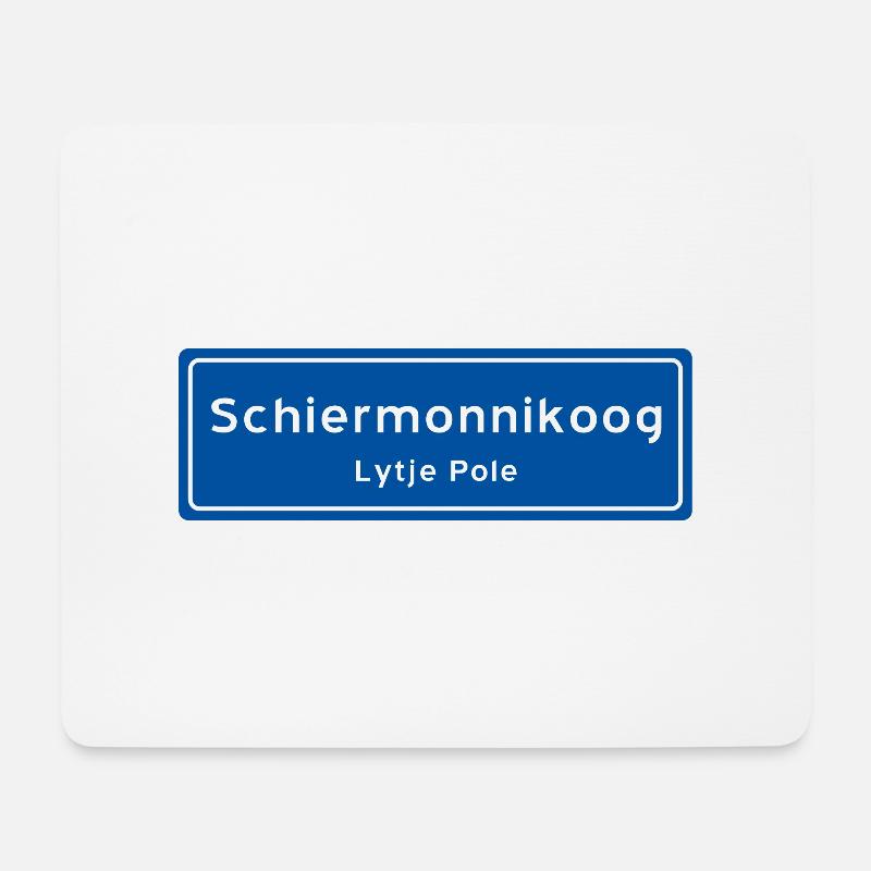 Ortsschild Schiermonnikoog - Mousepad (Querformat) - Weiß