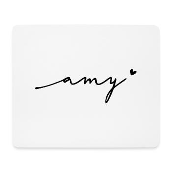 Amy Cursive Name - Mouse Pad (horizontal) - white - Front