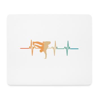 Heartbeat Hip Hop - Mouse Pad (horizontal) - white - Front