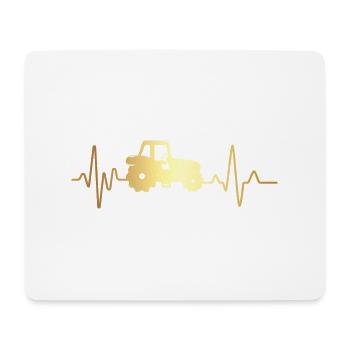 Heartbeat Traktor - Mousepad (Querformat) - Weiß - Vorne