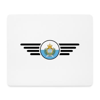 San Marino Stil Design T-Shirt - Mousepad (Querformat) - Weiß - Vorne