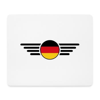 T-shirt design de style allemand - Tapis de souris (format paysage) - blanc - Devant