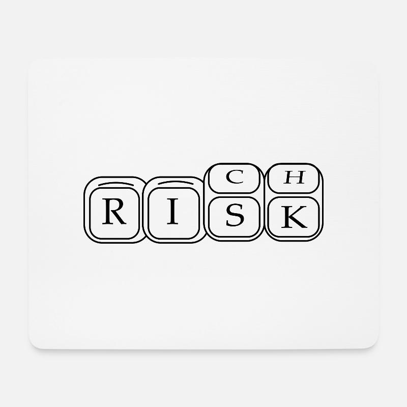 Würfelreich und Risiko - Mousepad (Querformat) - Weiß