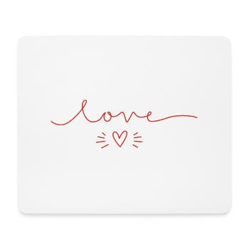 Amour - Tapis de souris (format paysage) - blanc - Devant