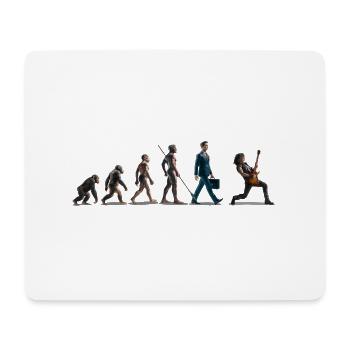 Evolution Guitar Player - Mousepad (Querformat) - Weiß - Vorne
