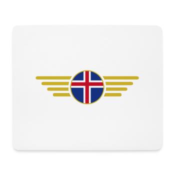 J’aime l’Islande T-shirt design de style élégance - Tapis de souris (format paysage) - blanc - Devant