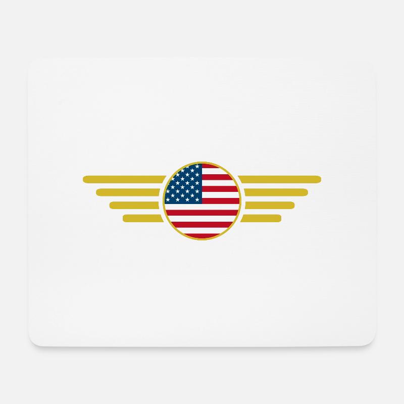 ich liebe USA, Eleganz Stil Design T-Shirt - Mousepad (Querformat) - Weiß
