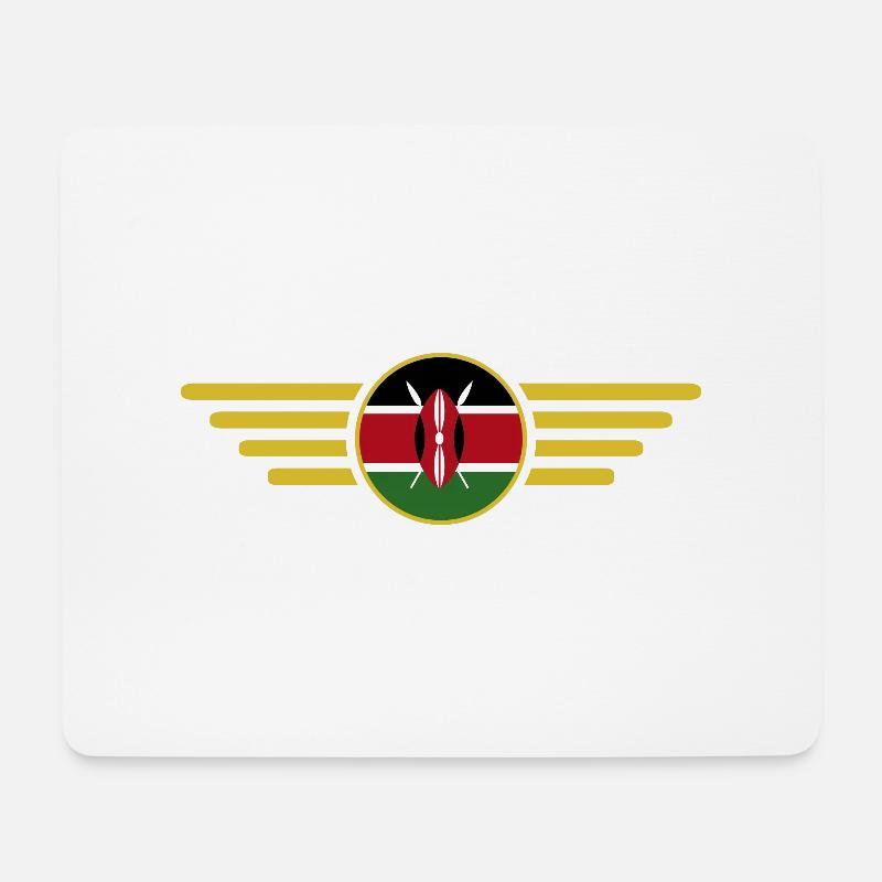 J’aime le Kenya, T-Shirt Design Style Élégance - Tapis de souris (format paysage) - blanc