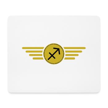 Signe du zodiaque Sagittaire, design exclusif de t-shirt - Tapis de souris (format paysage) - blanc - Devant