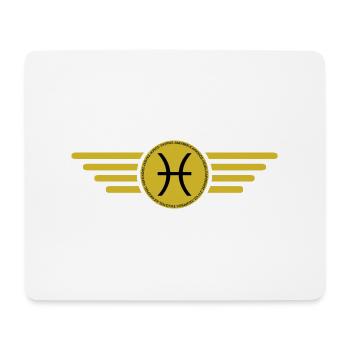 Signe du zodiaque Poissons, design exclusif de t-shirt - Tapis de souris (format paysage) - blanc - Devant
