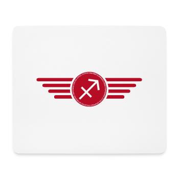 Signe du zodiaque Sagittaire, design exclusif de t-shirt - Tapis de souris (format paysage) - blanc - Devant