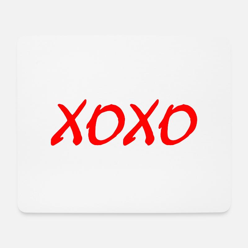 Xoxo - Mousepad (Querformat) - Weiß