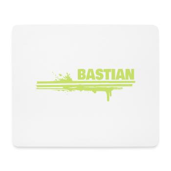 Bastian als Farbklecks - Mousepad (Querformat) - Weiß - Vorne