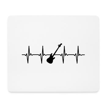 J’adore jouer de Guitar Heartbeat - Music Design - Tapis de souris (format paysage) - blanc - Devant