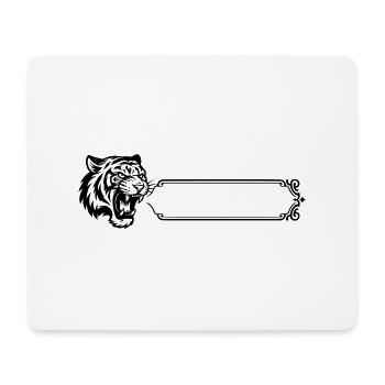 Tiger - Surname, First Name - Mouse Pad (horizontal) - white - Front