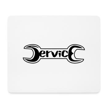 service - Mousepad (Querformat) - Weiß - Vorne