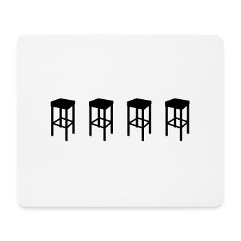 bar hocker - Mousepad (Querformat) - Weiß - Vorne