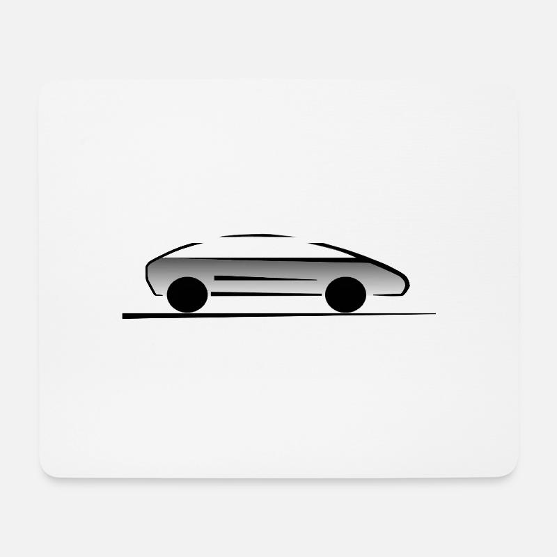 Auto - Mousepad (Querformat) - Weiß
