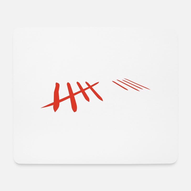 zählen - Mousepad (Querformat) - Weiß