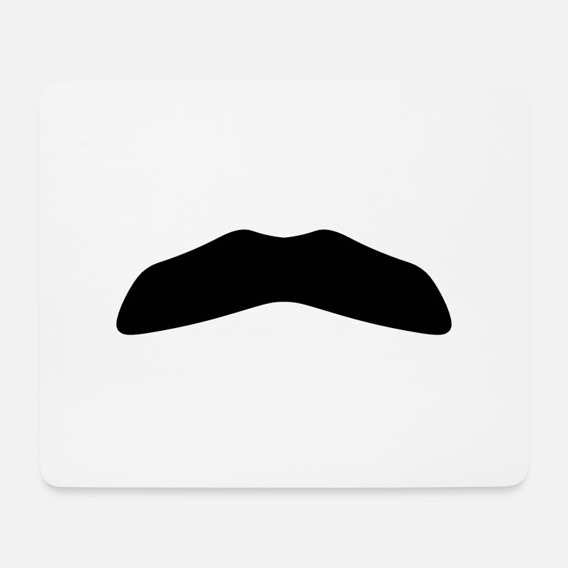 Moustache 3 - Mousepad (Querformat) - Weiß