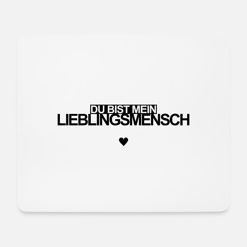 Lieblingsmensch - Mousepad (Querformat) - Weiß