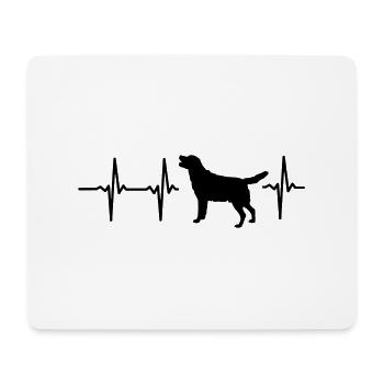 Mon cœur bat pour chiens ! - Tapis de souris (format paysage) - blanc - Devant