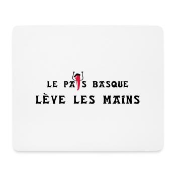 Le pays basque lève les mains - horizontal - Tapis de souris (format paysage) - blanc - Devant