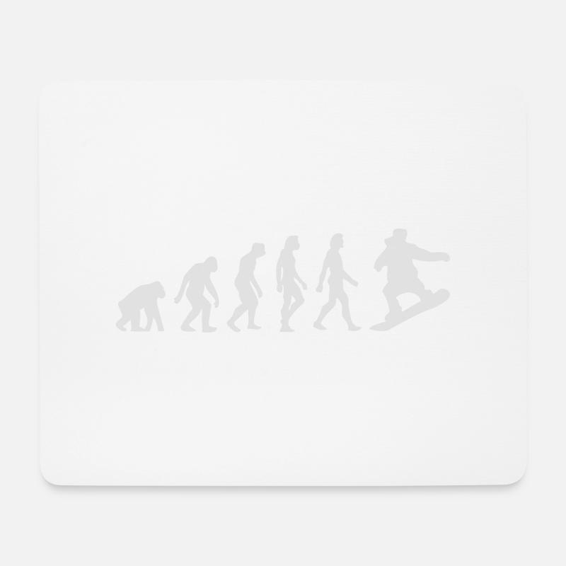 Die Entwicklung des Snowboardens - Mousepad (Querformat) - Weiß