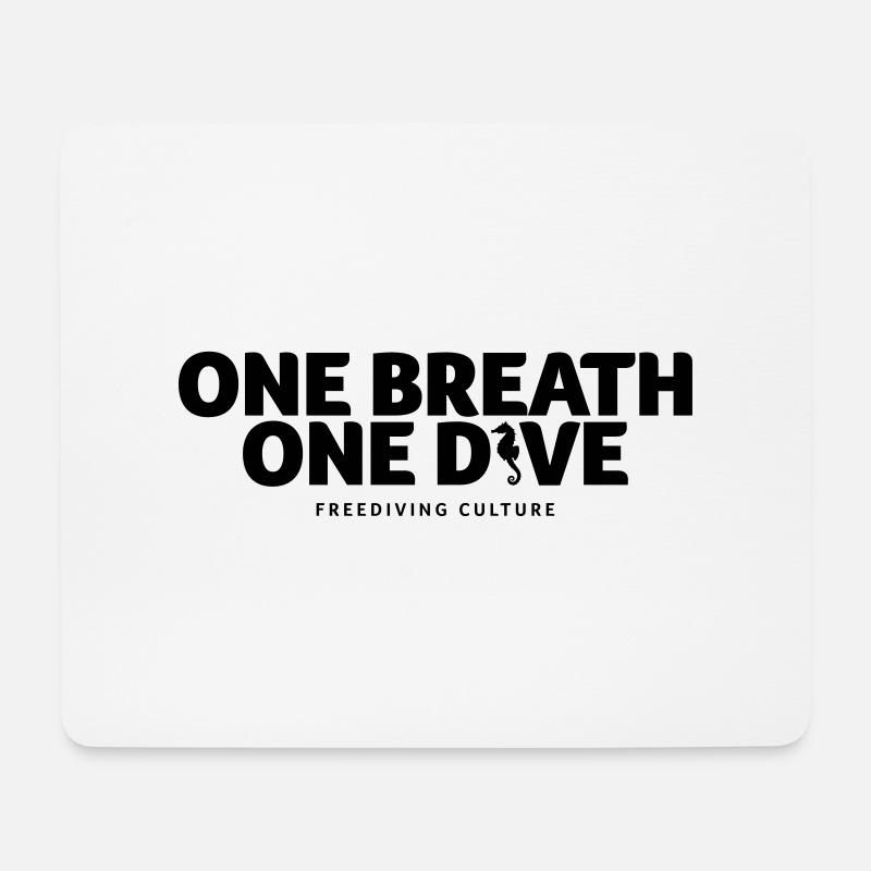 One Breath One Dive II - Mouse Pad (horizontal) - white