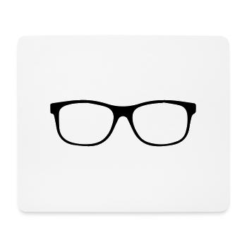 glasses - Mouse Pad (horizontal) - white - Front