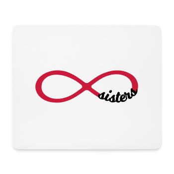 Infinity Schwester Sisters sisterlove Schwestern - Mousepad (Querformat) - Weiß - Vorne