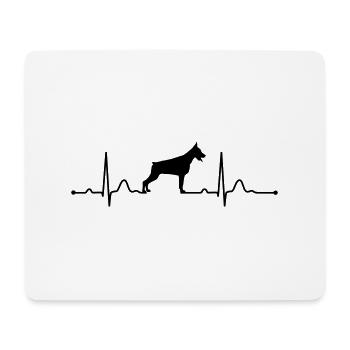 DOBERMANN - DOBERMAN heartbeat heartbeat - Mouse Pad (horizontal) - white - Front