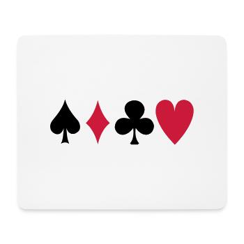 poker - Mousepad (Querformat) - Weiß - Vorne