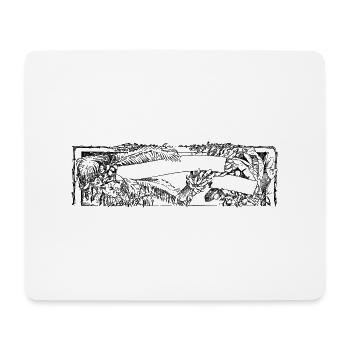 flower-banner-chrissi - Mousepad (Querformat) - Weiß - Vorne