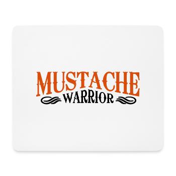 mustache warrior - Mousepad (Querformat) - Weiß - Vorne